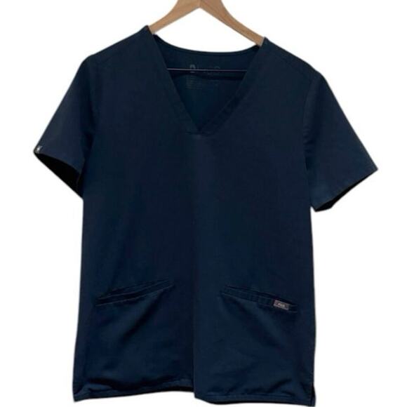 Figs Women’s Casma Three-Pocket Scrub Top Size Medium In Navy‎ Blue - Picture 2 of 5